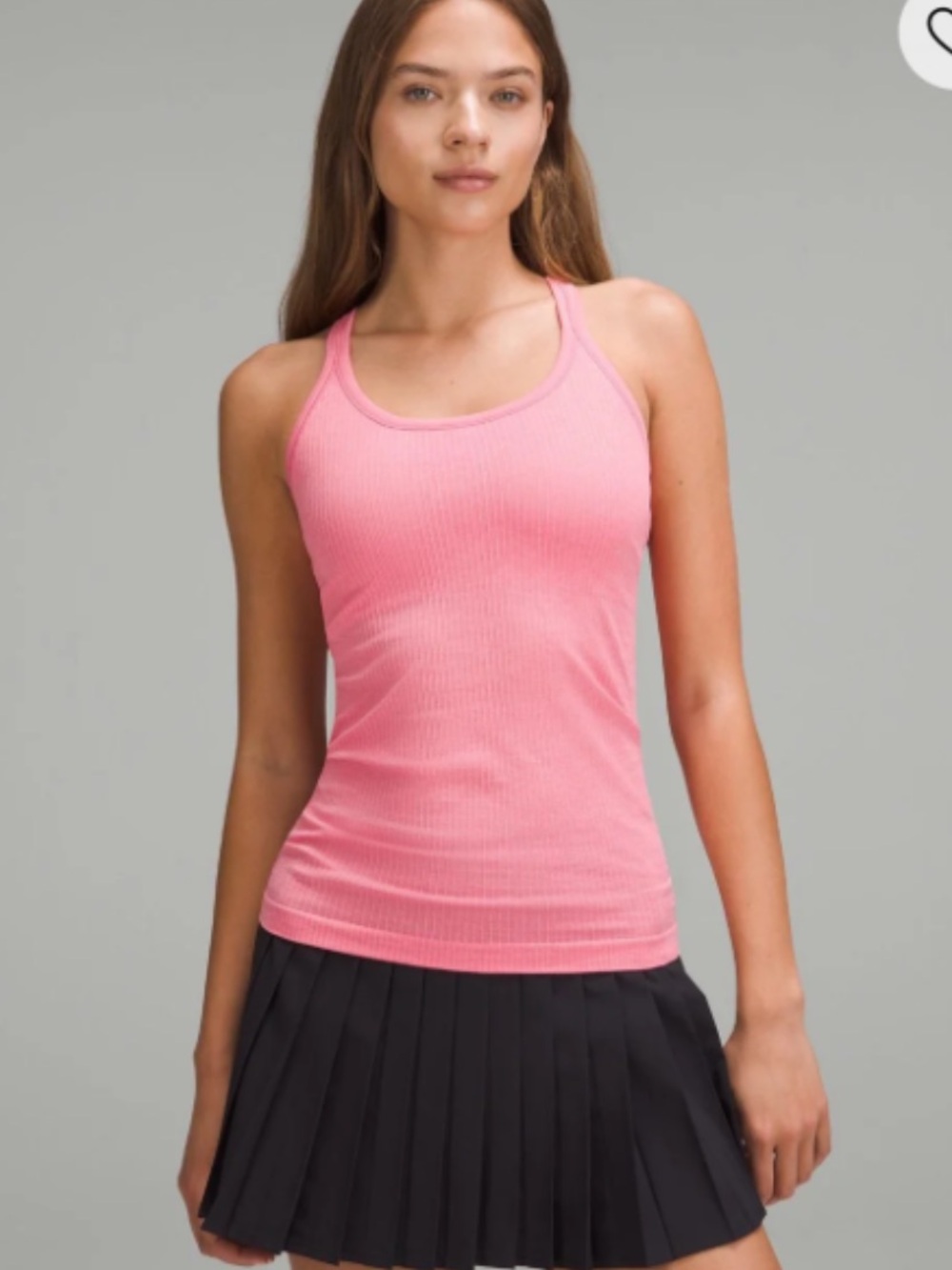 Lululemon Ebb to the Street tank b/c cup - Sakura pink